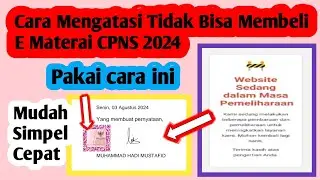 Penjelasan Cara Mengatasi Tidak Bisa Membeli E Materai CPNS | E Materai CPNS