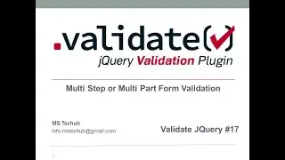 Multi Step Validator | Multi Form Validation | Multi step registration form validation