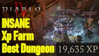 Diablo 4 xp farm is INSANE, fastest leveling cave and easy legendary farm