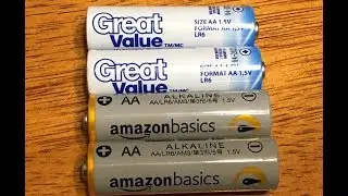 Battery Review: Amazon Basics vs Wal-Mart Great Value Alkaline Battery Showdown