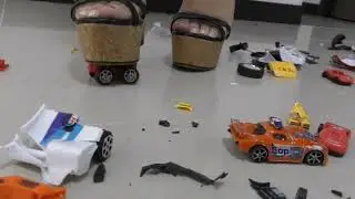 Women Crushing Toy Cars 1