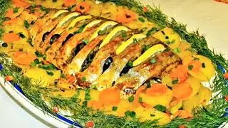 Полноценный ужин. Много лет так готовлю и не хочу менять рецепт. Вкуснее рыбы с овощами нет.