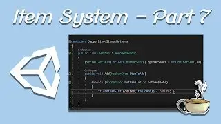 How To Create An Item System - Part 7 - Hotbar Logic