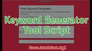 Keyword Generator Online Tool PHP Script || Create Your Own Keyword Generated Website Free