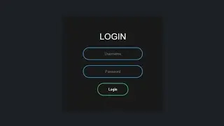 Вход с анимация использованием только HTML CSS