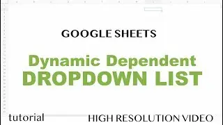 Google Sheets - Drop Down List, 2 Dependent Dropdown Lists