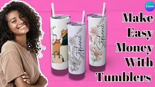 Make Money Selling Tumblers. Canva, Creative  Fabrica, and Printify Print on Demand Tutorial