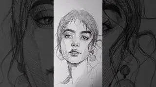 How to Sketch a Beautiful Girl from Start to Finish | complete #shorts