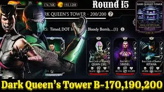 Dark Queen’s Tower Battle Boss Battle 200 & 190 ,170 Fight+ Rewards MK Mobile | Reptile & Mileena
