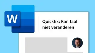 Kan taal niet veranderen in Word (quick fix)