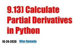 9.13) Calculate Partial Derivatives in Python