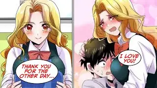 [Manga Dub] A pretty blonde girl on the train handed me an obento and hugged me [RomCom]