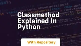 Classmethod explained in python