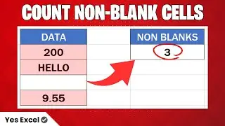 Count Non Blank Cells in Excel