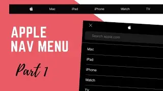 How To Design Apple Website Navigation Menu Using HTML, CSS & JS (Part 1)