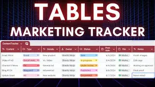 Tables in Google Sheets! Marketing Tracker Table Templates [Free Sample Download]