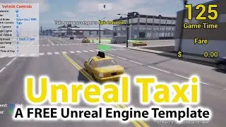 Unreal Taxi - a FREE Unreal Engine template for the Procedural City Generator!