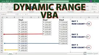 Dynamic Range in VBA | Excel VBA - dynamic cell range | How to Create Dynamic Ranges With a Macro |