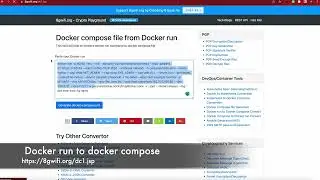 convert docker run to  docker compose