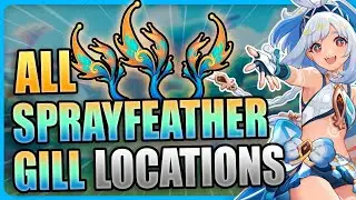 ALL 80 Sprayfeather Gill FARM IN NATLAN!  (SPEEDRUN ROUTE) | Genshin Impact