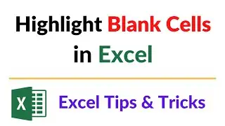 How to Highlight the Blank cells in Excel