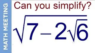 Simplifying square root - Easy algebra brain teaser (95% cant solve)