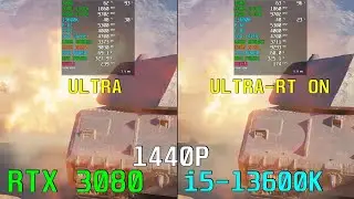 World of Tanks Encore [Ultra vs Ultra RT] RTX 3080 OC - 13600K 5.3GHz 1440P