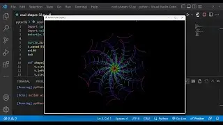 Spider web drawing in python | Python Turtle Graphics - 41 |Coding video | Learnonpy |@Python_Shorts