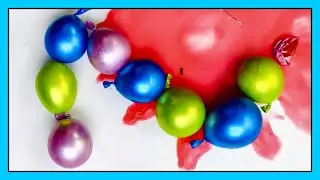 Compilation ASMR Various Water Colors | Happy Smiling Balloon Pop Reverse