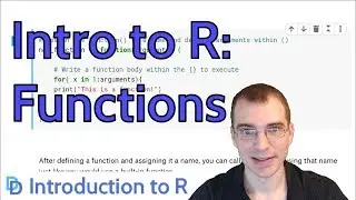 Introduction to R: Functions