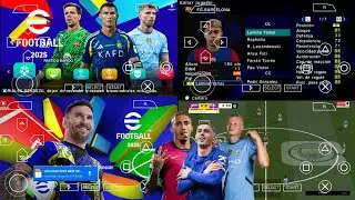 EFOOTBALL PES 2025 PPSSPP Full Update Transfers & Kits 2024/25 Real Faces Camara PS5 English Version