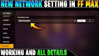 Use of free fire network optimization setting | How to use free fire network optimization setting