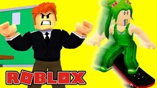 КАТАЮСЬ НА СКЕЙТЕ В ШКОЛЕ! Побег из школы в Роблокс - Roblox escape челлендж