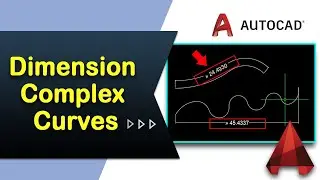 How to dimension complex curves in AutoCAD || DimCurve