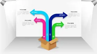 4 Data Arrows from a Box Animated Slide in PowerPoint