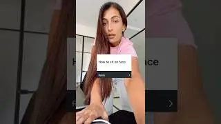 How to sit on face?
