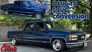 Transformation on my C2500 Obs crewcab 8 lug to 5 lug #SlickGarage
