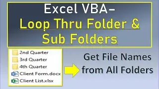Excel VBA Loop Thru Folder and Subfolders