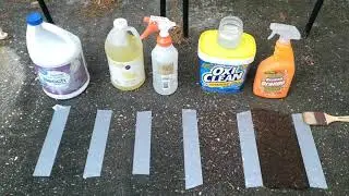 Home chemicals test for concrete pressure wash pre-treatment