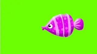 Lilac fish 🐠  | green screen | footage | Animation | Download | №316