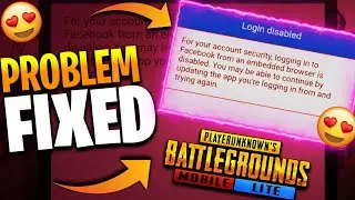 PUBG MOBILE LITE FACEBOOK LOGIN PROBLEM FIXED 😍| FACEBOOK LOGIN DISABLED PUBG LITE