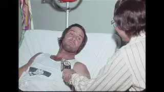 Walt Garrison In The Hospital After Suffering A Knee Injury In A Rodeo Accident - June 1975