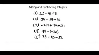 How to add & subtract integers / Adding and Subtracting integers with examples / class 6,7,8 Math