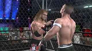 WWE Smackdown vs Raw 2008 Edge vs John Cena Steel Cage