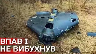 Вибухотехніки показали шахед, який вночі упав на Сумщині і не вибухнув