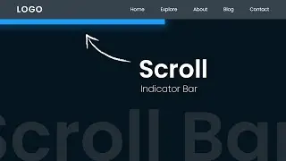 Scroll Indicator Bar | With Responsive Header Navigation Menu - Html, Css & Javascript