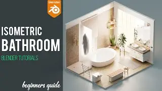 How to make an Isometric bathroom in Blender ( free models )