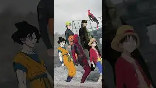 🔥Deadpool Dancing Bye Bye Bye with Anime Characters #deadpool #shorts