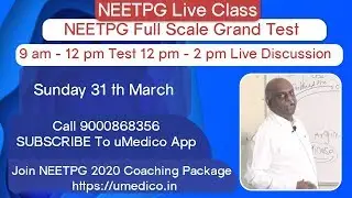 NEETPG Test 1795 Discussion by Dr. Murali Bharadwaz