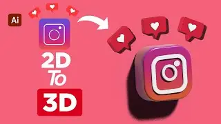 How to use 3D and Material in illustrator 2022 | 3d icon illustrator.